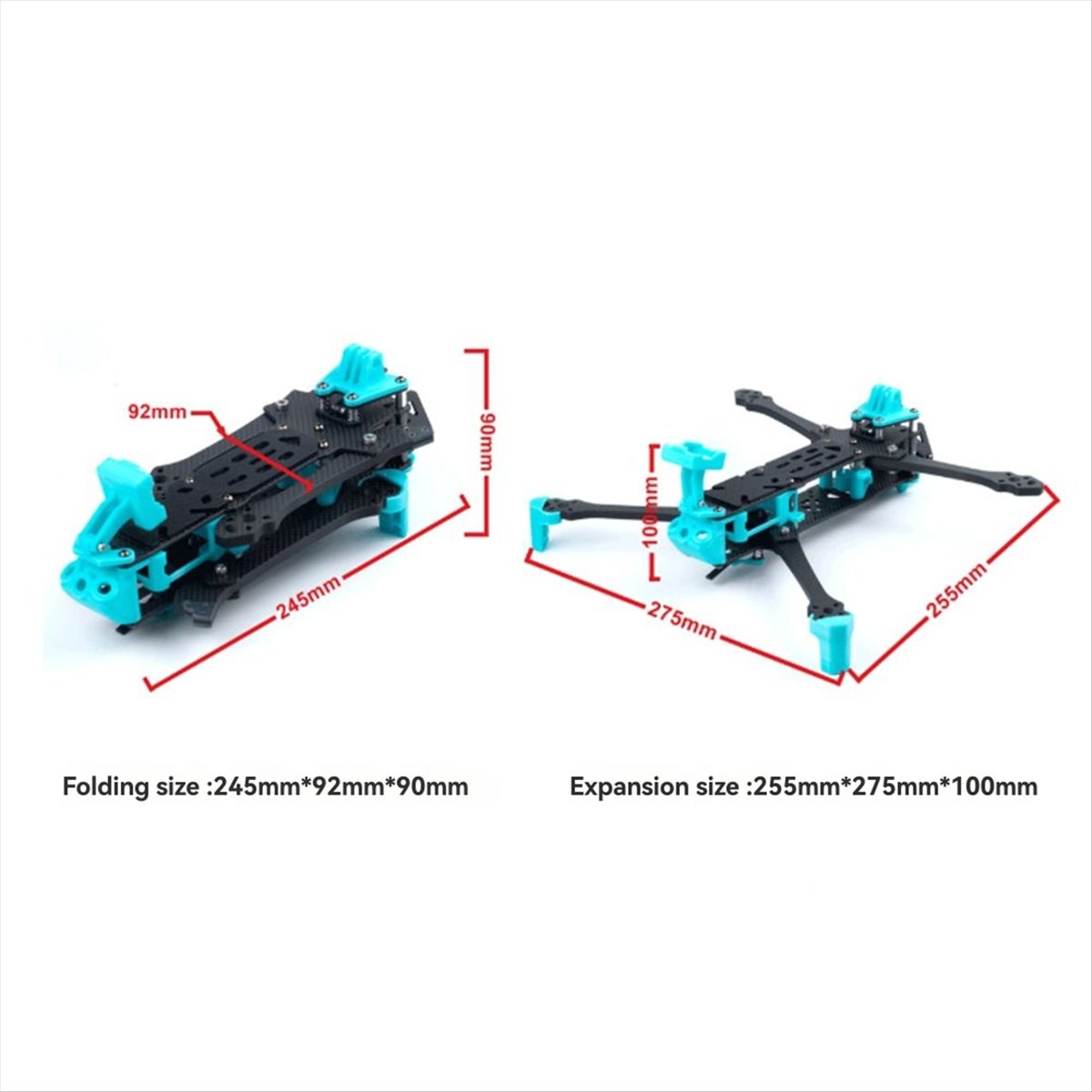 HowAA87 KOLAS 7inch 298mm Fold - đánh giá và giá Drone Kit Long Range